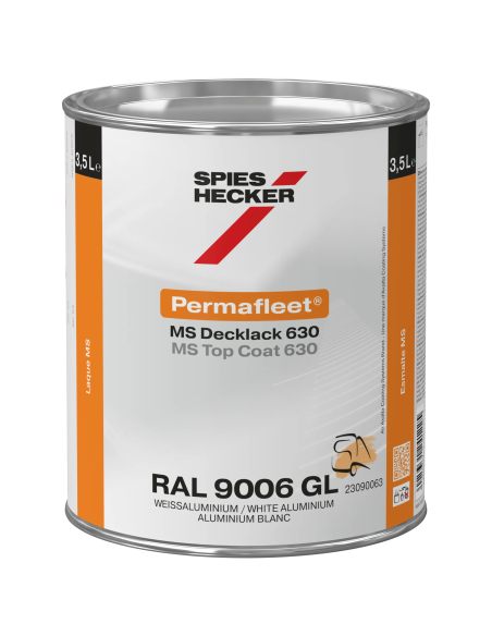 Permafleet HS Top Coat 670 RAL 9006 white aluminium NEW